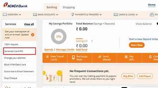 Image result for How to Generate ICICI Credit Card Pin