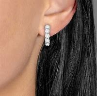 Image result for 14K White Gold Diamond Earrings