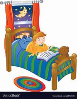 Image result for Reading Book in Bed Clip Art