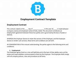 Image result for Employer Contract Template