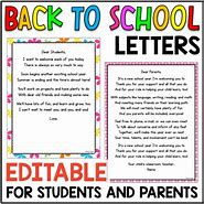 Image result for Back to School Letter for Parents
