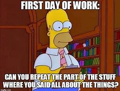 Image result for First Day at Work Cartoon