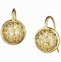 Image result for Champagne and White Diamond Yellow Gold Earrings