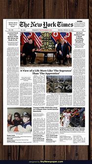 Image result for Blank New York Times Newspaper Template