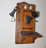Image result for Western Electric Oak Wall Telephone