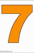 Image result for Orange Numbers Seven Printable