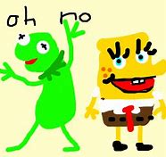 Image result for Baby Kermit versus Spongebob