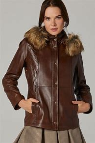 Image result for Faux Fur Leather Jacket