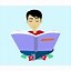 Image result for Clip Art of a Bloy Reading a Book