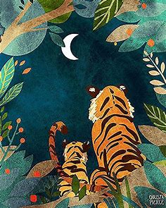 Pin by Maud Cheront on lustres | Jungle art, Tiger art, Tiger illustration