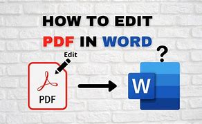 Image result for Edit a PDF in Word