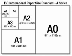Image result for Standard A4 Paper Size