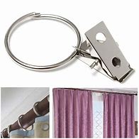 Image result for Curtain Rod Hooks with Clips