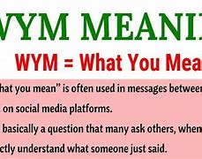 Image result for What Does Wym Mean in Text