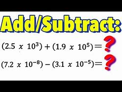 Image result for Adding and Subtracting Scientific Notation
