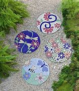 Image result for Mosaic Stepping Stone Designs