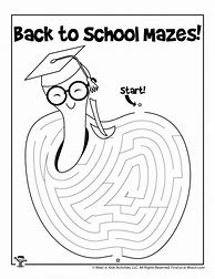 Image result for Back to School Maze Printable