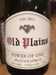 Image result for Old Plains Shiraz Power One Old Vine
