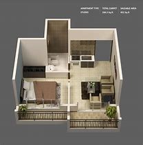Image result for 1 Room House of 25 Meters Square