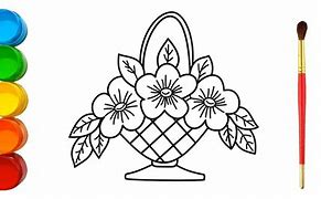 Image result for Flower Basket Sketch