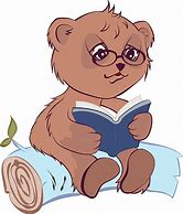 Image result for Bear Reading Clip Art