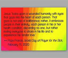 Image result for Prayer for World Day of the Sick