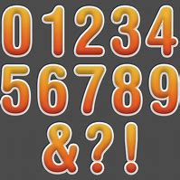 Image result for Orange Decal Numbers