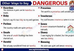 Image result for Other Words for Unsafe