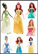 Image result for Disney Sparkling Princess 10 Dolls By Mattel