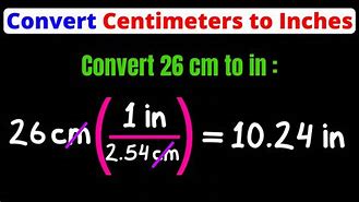 Image result for Inches to Cm Equation