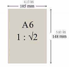 Image result for What Is the Size of A6 Paper Real