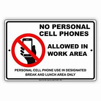 Image result for Safety Sign Board No Cell Phones