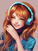 Image result for Anime Gamer Girl with Headphones