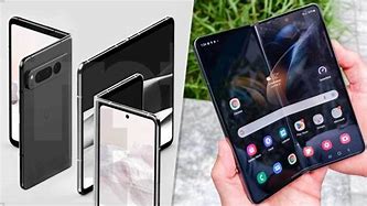 Image result for Galaxy 5 Fold Thickness Next to a iPhone