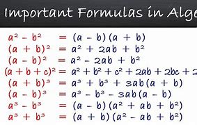 Image result for Algebraic Formulae