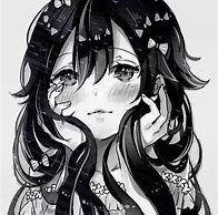 Image result for Anime Girl Manga PFP Black and White