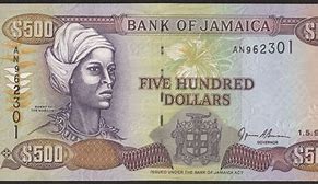 Image result for Jamaica 500 Dollar Bill