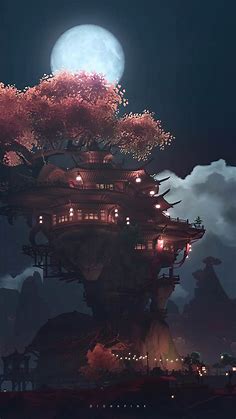 Diona on Twitter: "「Game Photography」《The moon with Wangshu Inn》 #原神 # ...