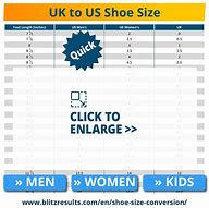 Image result for US/UK Shoe Size Chart