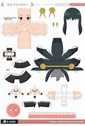 Image result for Anime Papercraft Templates Doll