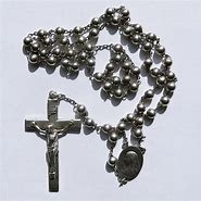 Image result for Silver Rosary Beads