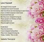 Image result for Love Yourself Poem