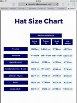 Image result for Felt Hat Sizing Chart
