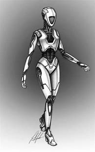 Image result for How to Draw a Human Robot