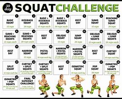 Image result for Squats per Day Chart