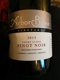 Image result for ArborBrook Pinot Noir Coury Clone Hyland