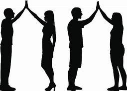 Image result for teams high 5 silhouettes