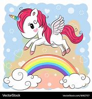 Image result for Cartoon Unicorn with Rainbow