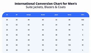 Image result for Men's Shirt Size Conversion