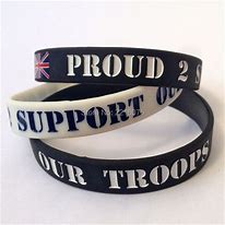 Image result for Military Support Silicone Bracelets